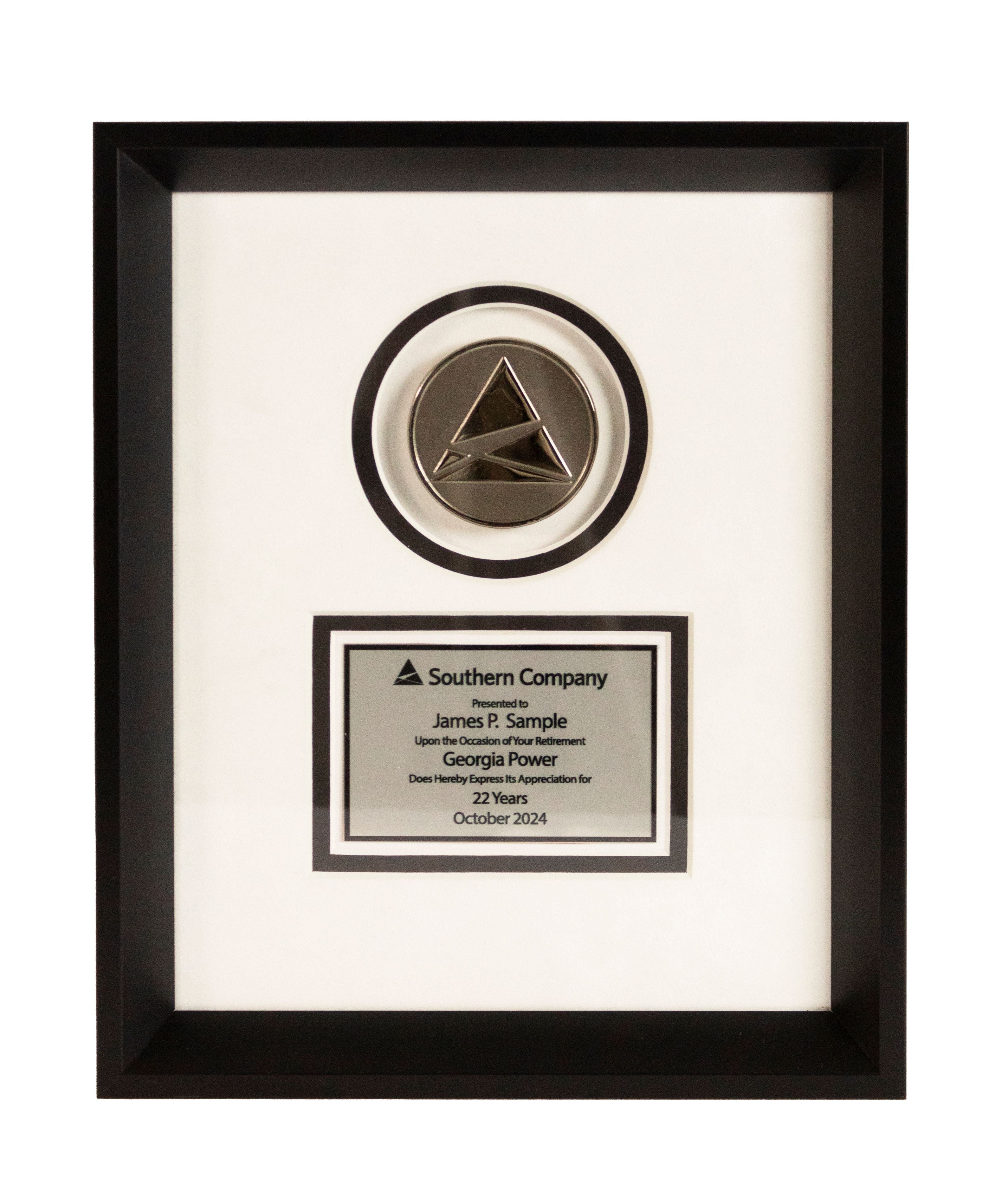 Southern Company Retirement Plaque